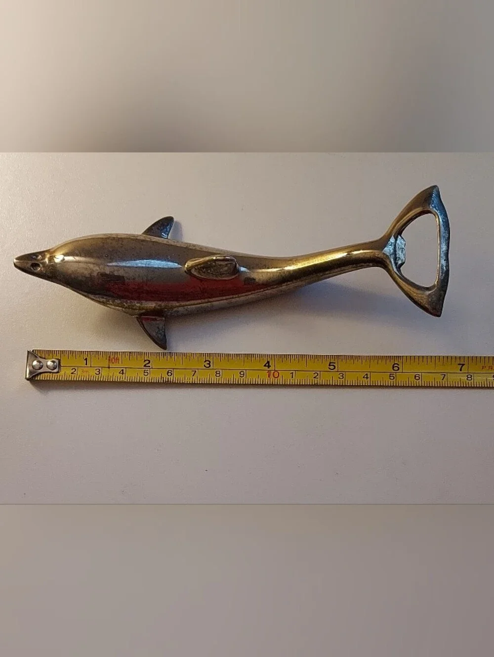 Dolphin Silver Plated Porpoise Flip Screw Cap Bottle Opener Vintage Read